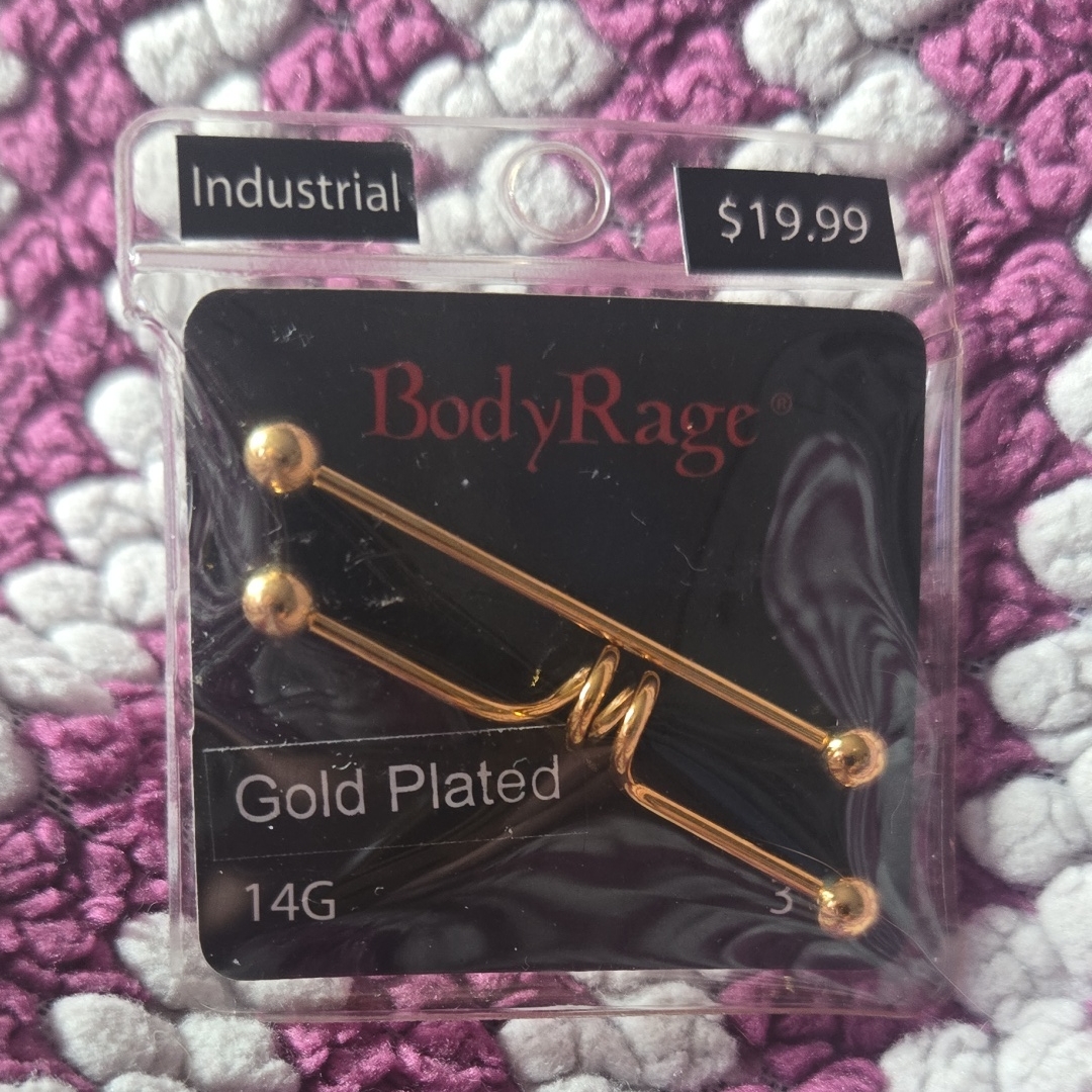 Bodyrage Gold Plated Industrial Barbell Bodyrage Gold Plated Industrial Barbell